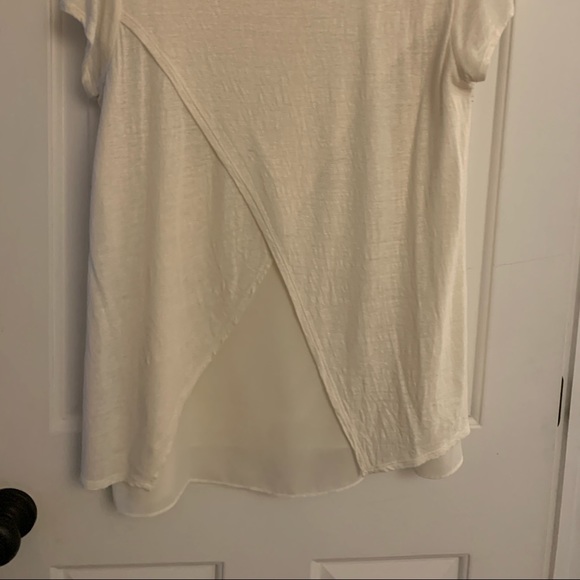 Lucky brand T shirt top w/ split back sheer layer - Picture 2 of 3
